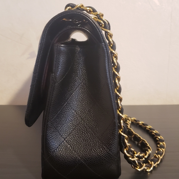 Chanel Caviar Classic Black Jumbo Double Flap GHW - Picture 4 of 6